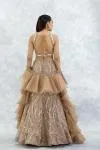 Beige Organza Lehenga Set