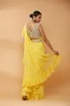 Yellow Ruffle Saree