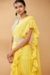 Yellow Ruffle Saree