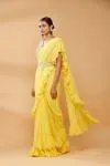 Yellow Ruffle Saree