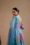 Alice Blue Anarkali Set