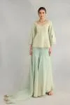 Blue Gold Tissue Garara Set
