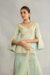 Blue Gold Tissue Garara Set