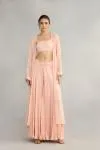 Baby Pink Cape Sharara Set