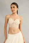 Ivory Georgette Lehenga