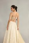 Ivory Georgette Lehenga