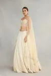 Ivory Georgette Lehenga