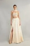 Pearly Beige Slit Lehenga