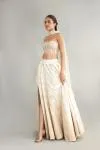 Pearly Beige Slit Lehenga