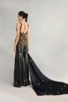 Black Sequin Printed Sharara Set