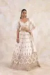 Albescent White Silk Lehenga Set