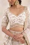 Albescent White Silk Lehenga Set