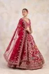 Maroon Silk Lehenga Set