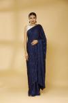 Ink Blue Embroidered Saree