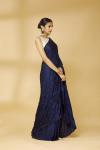 Ink Blue Embroidered Saree