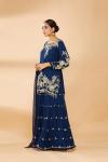 Ink Blue Embroidered Sharara Suit