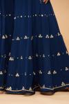 Ink Blue Embroidered Sharara Suit