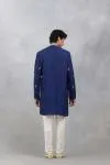 Navy Sheesh Kurta Set