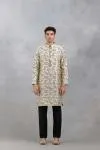 Ivory Geometric Kurta Set