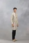 Ivory Geometric Kurta Set