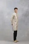 Ivory Geometric Kurta Set
