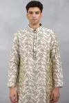 Ivory Geometric Kurta Set
