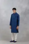 Blue Geometric Kurta Set
