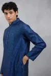 Blue Geometric Kurta Set