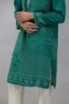 Green Bandhani Kurta Set