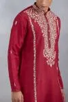 Maroon Sheesh Kurta Set