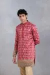 Rani Pink Banarasi Kurta Set