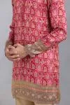 Rani Pink Banarasi Kurta Set