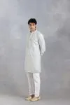 Grey Mirror Work Kurta Set