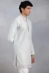 Grey Mirror Work Kurta Set