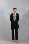 Black Twin Bird Kurta Set
