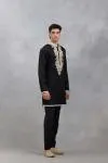 Black Twin Bird Kurta Set
