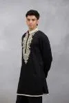 Black Twin Bird Kurta Set