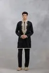 Black Twin Bird Kurta Set