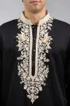 Black Twin Bird Kurta Set