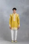 Yellow Dori Embroidered Kurta Set
