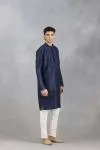 Dark Blue Silk Kurta Set