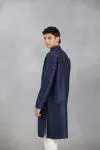 Dark Blue Silk Kurta Set