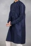Dark Blue Silk Kurta Set