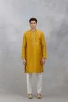 Mustard Scattered Zari Kurta Set