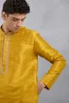 Mustard Scattered Zari Kurta Set