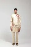 Gold Embroidered Half Jacket Set