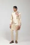 Gold Embroidered Half Jacket Set