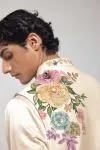 Gold Embroidered Half Jacket Set