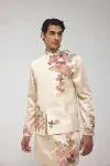 Gold Embroidered Half Jacket Set