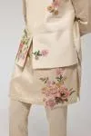 Gold Embroidered Half Jacket Set